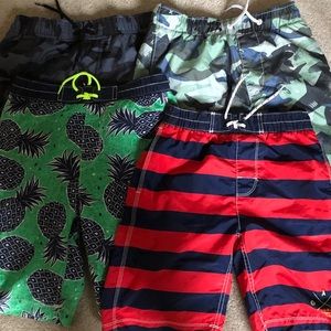 Gap 4 boys swim board shorts trunks 12